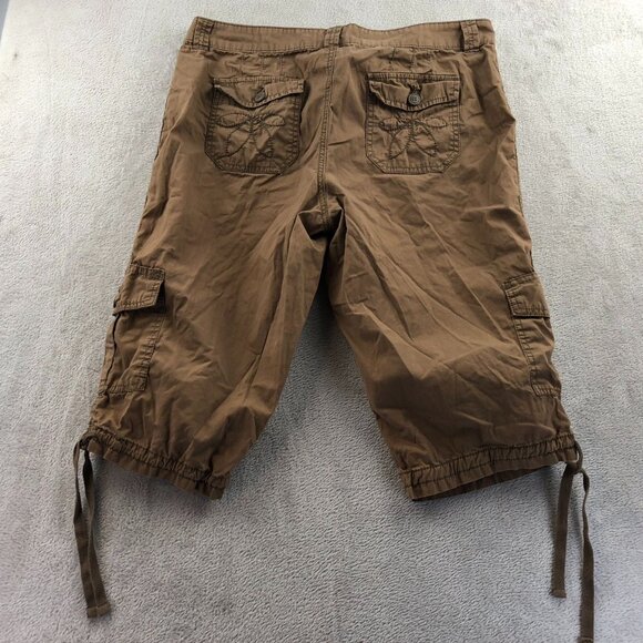 A New Approach A.N.A  Womens Cargo Capris Pants Size 14P Outdoors Tan Utility - Picture 14 of 14